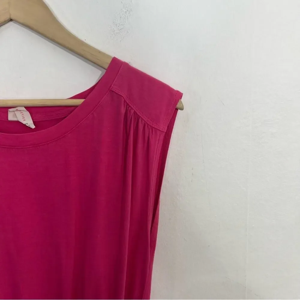 Daily Practice by Anthropologie Everyday Tee Dress XS Raspberry Rose/Hot Pink - Picture 4 of 15